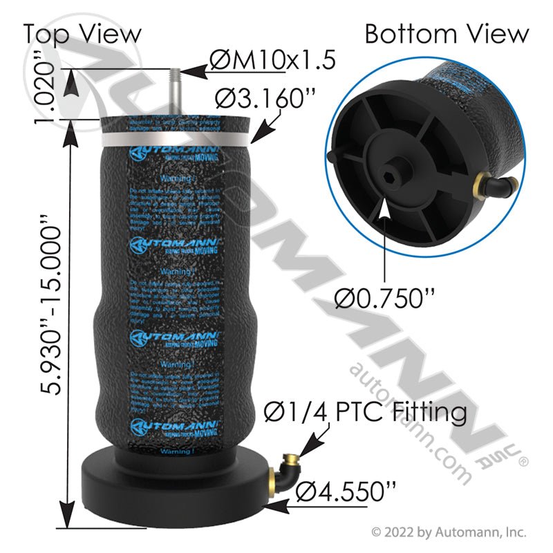 Volvo VNL Cabin Air Spring – Day Cab (2001-Up) – Replaces 20530776 & 1S5-156