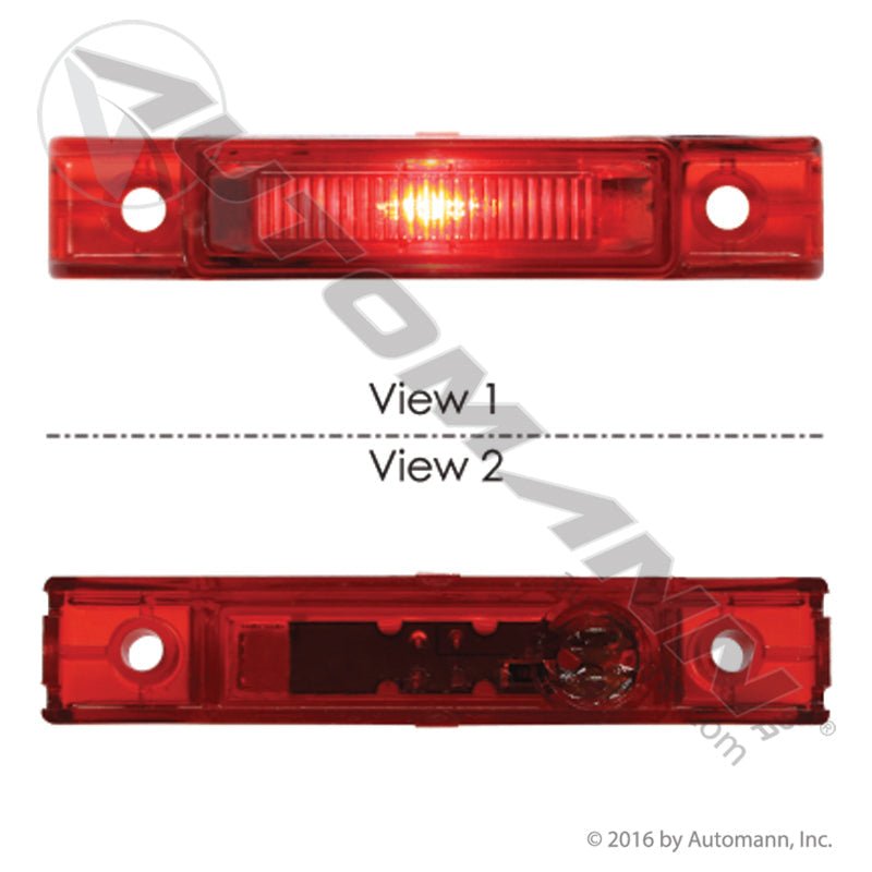 Red LED Clearance Marker Light – 3/4" x 4" Flush Mount – Replaces Truck-Lite 35200R