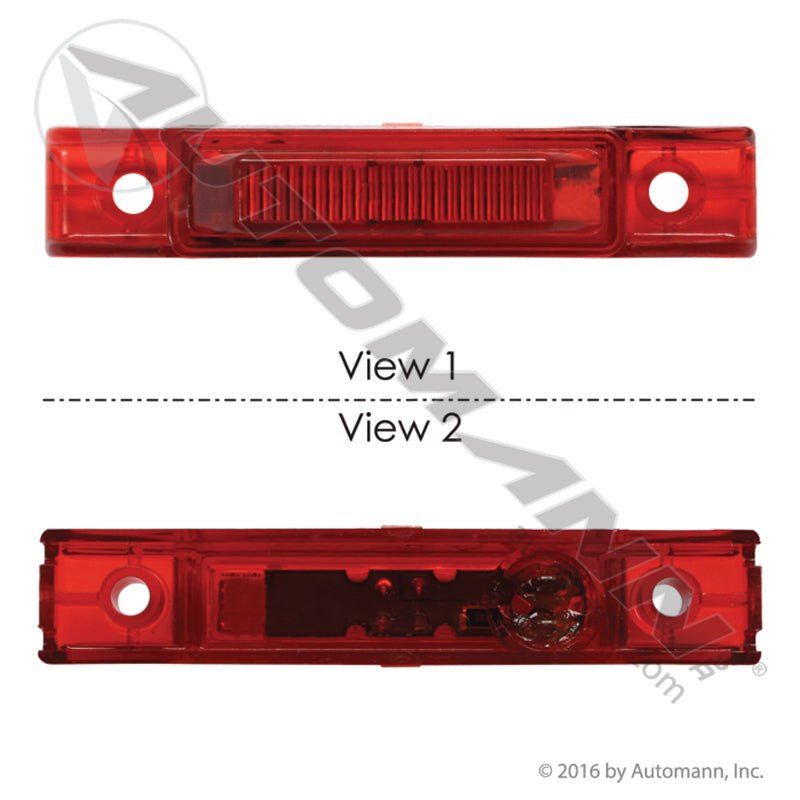 Red LED Clearance Marker Light – 3/4" x 4" Flush Mount – Replaces Truck-Lite 35200R