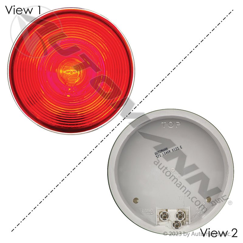 4 Inch Round Stop Tail Light – Red Incandescent – Replaces Truck-lite 40202R