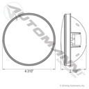 4 Inch Round Stop Tail Light – Red Incandescent – Replaces Truck-lite 40202R