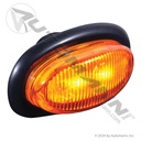 Mini Oval Amber LED Marker Light – 2 Diode Bullet Connectors – Replaces Grote 47963