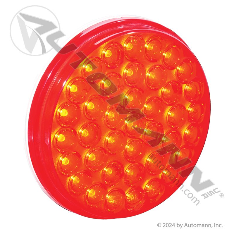 4 Inch Round LED Tail Light – 39-Diode Red – Replaces Truck-lite 4050