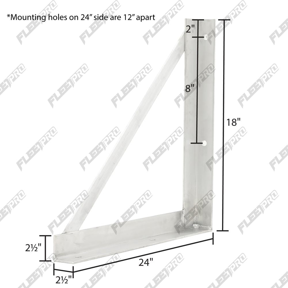 Trailer Tool Cabinet Mounting Brackets – 18" x 24" Aluminum – L & R Set