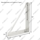 Trailer Tool Cabinet Mounting Brackets – 18" x 24" Aluminum – L & R Set