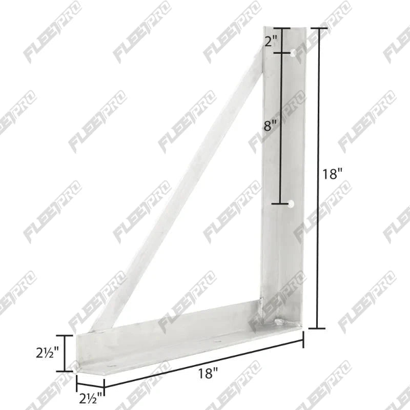 Underbody Tool Cabinet Mounting Brackets – 18" x 18" Aluminum Set – L & R Pair