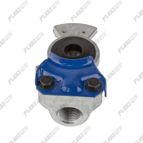 Blue Service Brake Gladhand - Straight Mount (1/2" Female Pipe Thread)