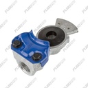 Blue Service Brake Gladhand - Straight Mount (1/2" Female Pipe Thread)