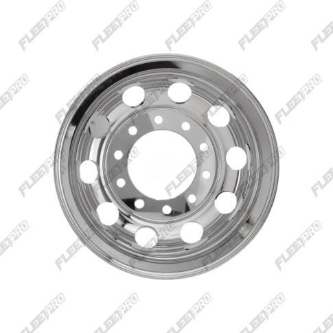 Polished Aluminum 22.5 Truck Wheel - 22.5" x 8.25" Hub Pilot - High Mirror Finish