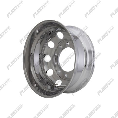 Polished Aluminum 22.5 Truck Wheel - 22.5" x 8.25" Hub Pilot - High Mirror Finish