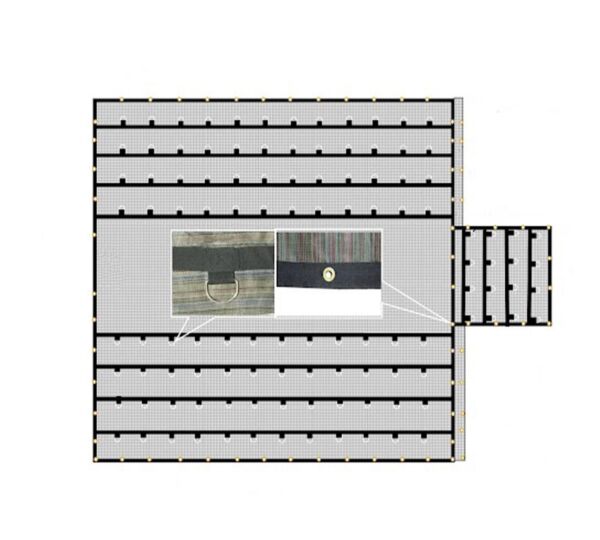 Flatbed Bee Hauling Mesh Tarp - 27' x 24' Nursery Net 8' Drop