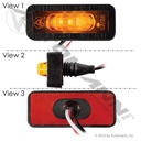 Amber Dual Function Marker Light - 3-Diode Hardwired - 571.LD361A3 36203Y