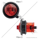 Red 3/4 LED Marker Light - 1-Diode Bullet Plug - 33050R 181KRBT2