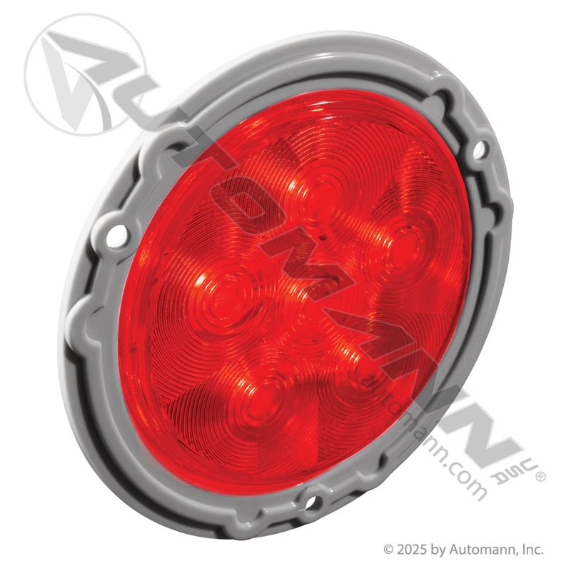Red 4in LED Flange Light - 6-Diode Weathertight Plug - 44322R 818R7 STL13RFMB
