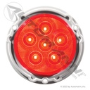 Red 4in LED Flange Light - 6-Diode Weathertight Plug - 44322R 818R7 STL13RFMB
