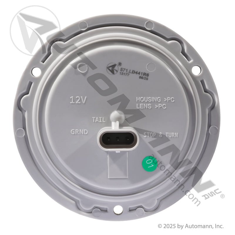 Red 4in LED Flange Light - 6-Diode Weathertight Plug - 44322R 818R7 STL13RFMB