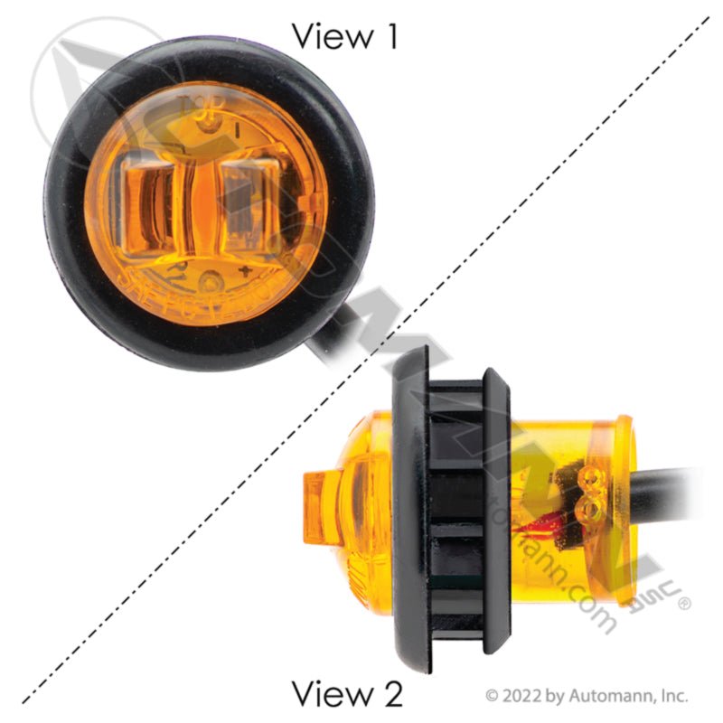 3/4in Amber LED Marker Light - .180 Bullets 33050Y M177ABT2 MCL11AHPGP 571.LD33PA1-BLT