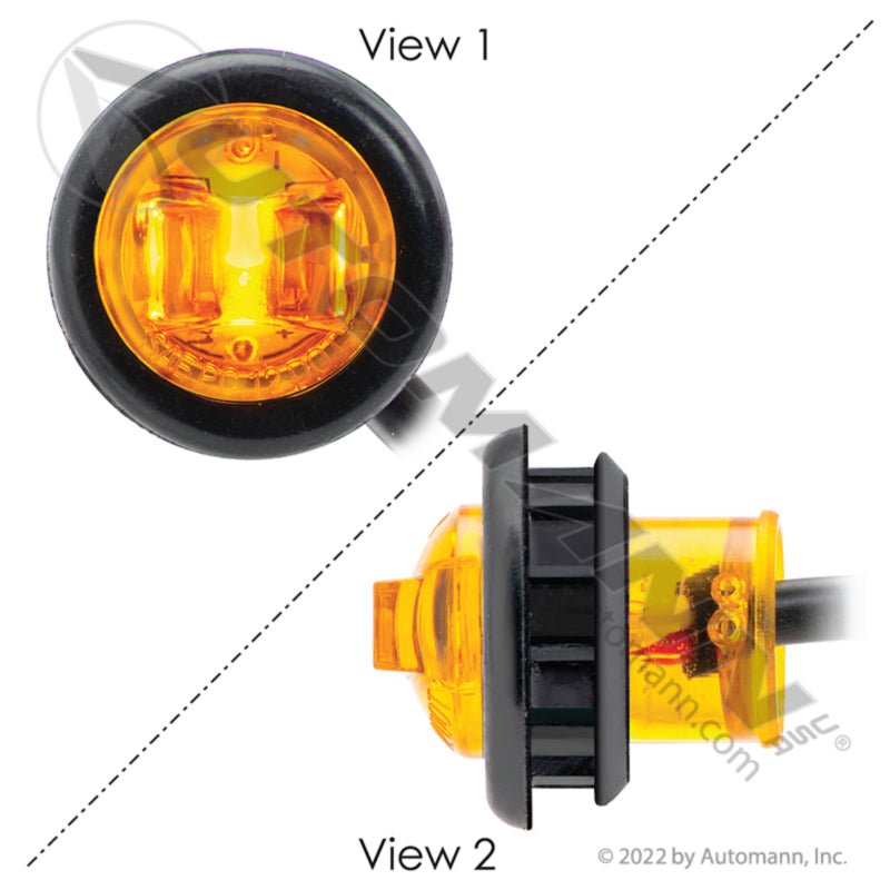 3/4in Amber LED Marker Light - .180 Bullets 33050Y M177ABT2 MCL11AHPGP 571.LD33PA1-BLT