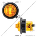 3/4in Amber LED Marker Light - .180 Bullets 33050Y M177ABT2 MCL11AHPGP 571.LD33PA1-BLT