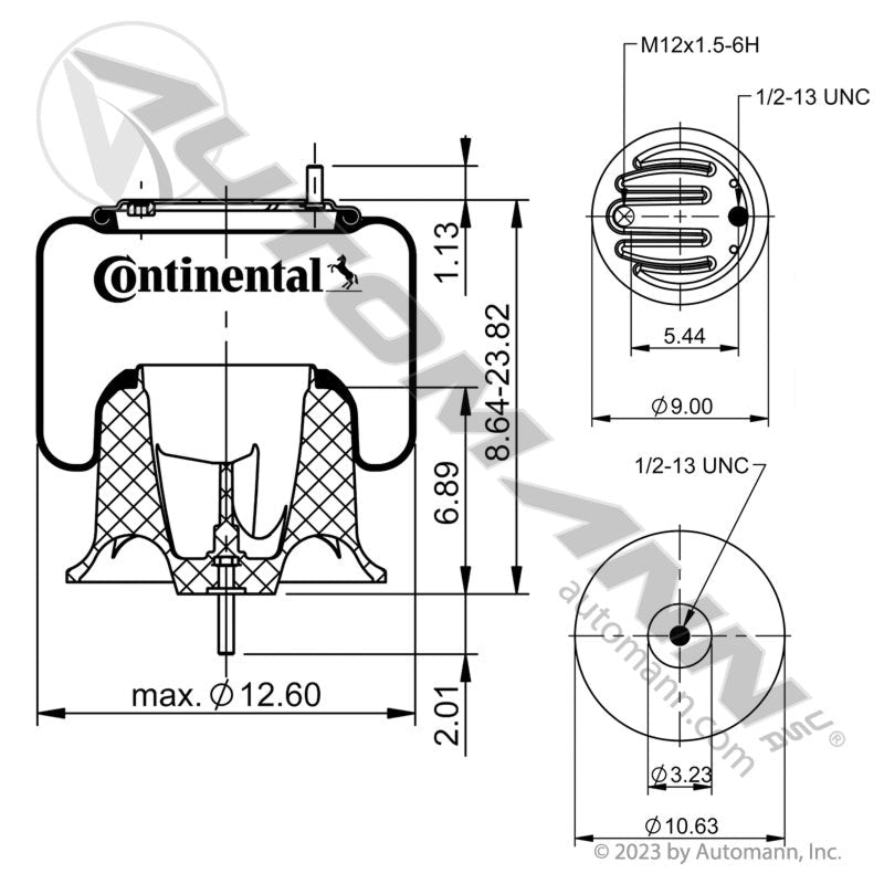 OE Cascadia Rolling Air Spring - 2018+ A1621558001 910S-16P1652 566.CT602206