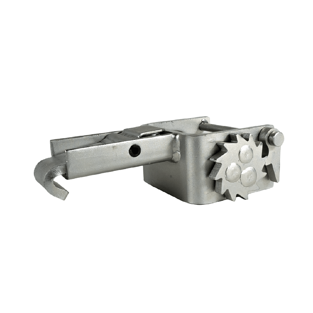 Stake Pocket Winch Silver Zinc Plated - Portable Flatbed Strap Anchor