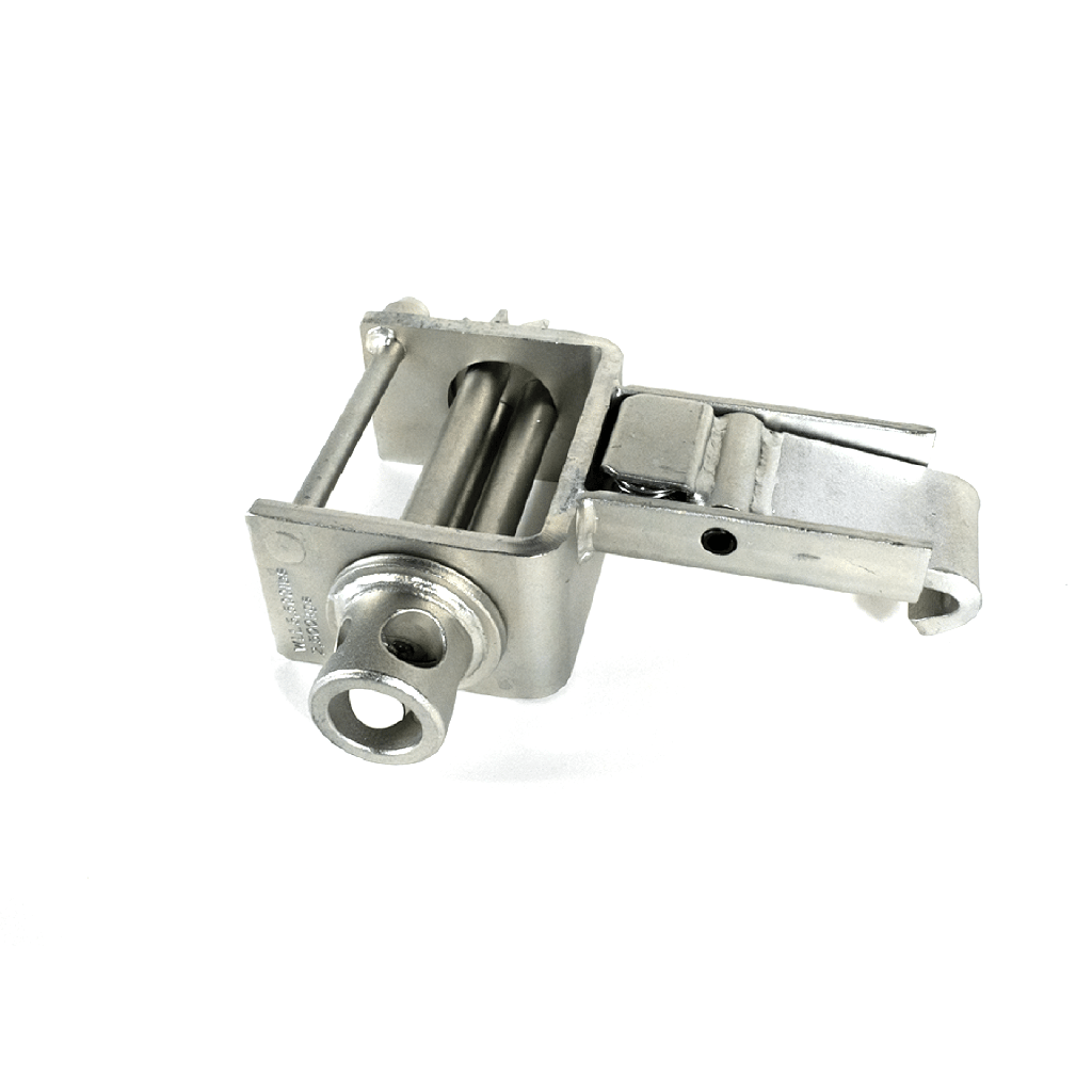 Stake Pocket Winch Silver Zinc Plated - Portable Flatbed Strap Anchor