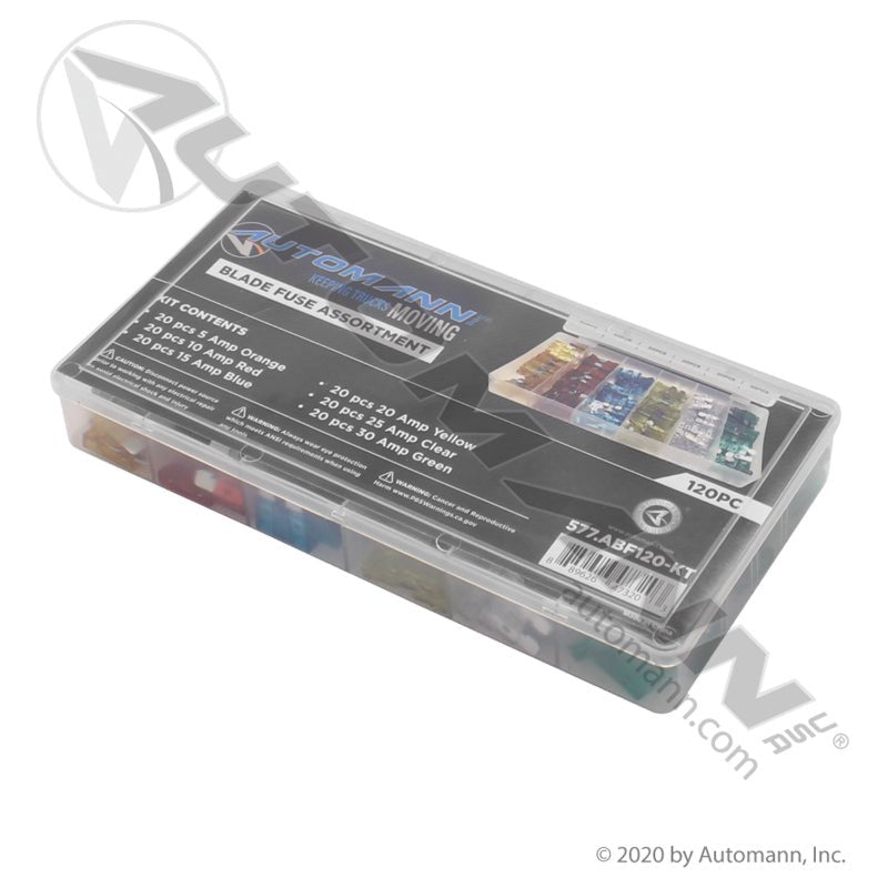 120 Piece Blade Fuse Assortment - Automann 577.ABF120-KT ATD-364