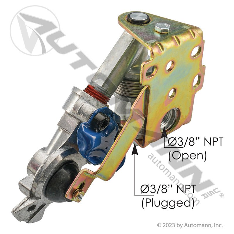 Blue Pivoting Service Gladhand Assembly - 3/8" Rear Port Automann 179.1105