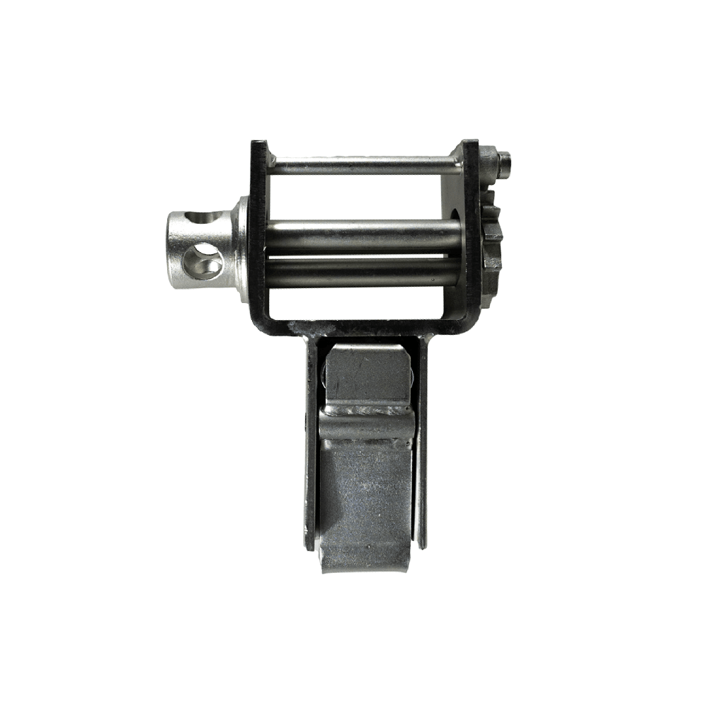 Stake Pocket Winch Silver Zinc Plated - Portable Flatbed Strap Anchor