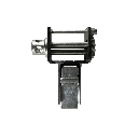 Stake Pocket Winch Silver Zinc Plated - Portable Flatbed Strap Anchor