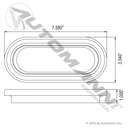 6 Inch Oval Light Grommet - Vinyl Automann 571.GR60 60700 92420