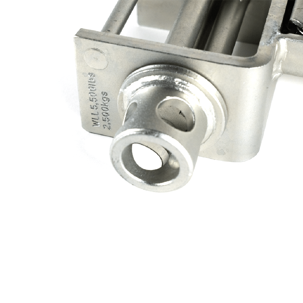 Stake Pocket Winch Silver Zinc Plated - Portable Flatbed Strap Anchor