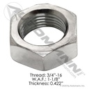 Jam Nut 3/4-16 Fine Thread - 7/16" High Automann JNF340 E-1107