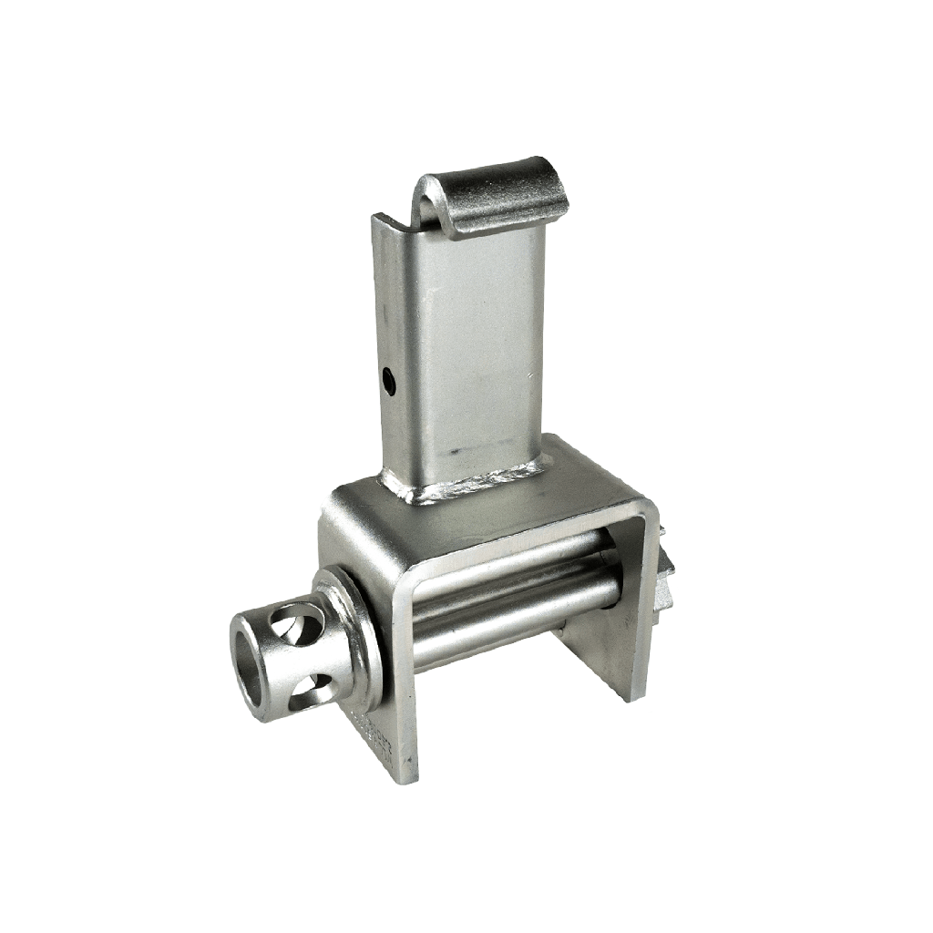 Stake Pocket Winch Silver Zinc Plated - Portable Flatbed Strap Anchor