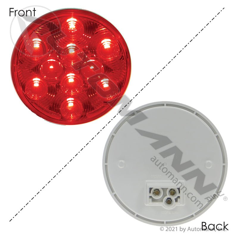 Stop Turn Tail LED Light - Red 4 Inch 10-Diode 571.LD40R10-1