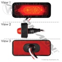 Marker Light LED Dual Function - Red 3-Diode Adhesive Mount 571.LD361R3