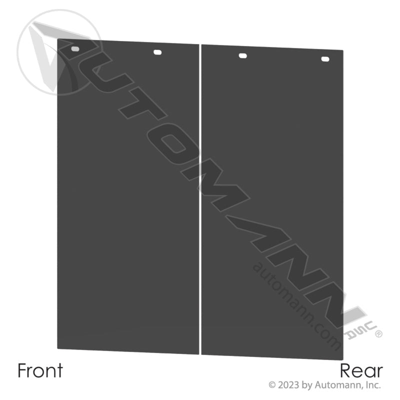 Black Poly Smooth Mud Flap - 24" x 24" x 0.15" Automann 562.022424B