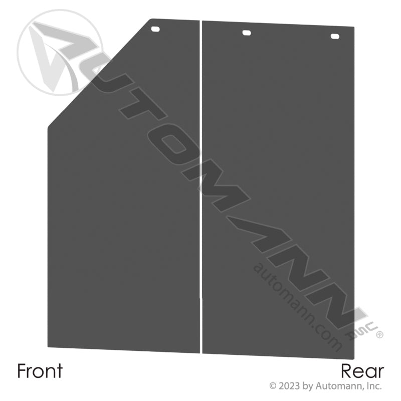 Black Poly Angled Mud Flap - Universal LH/RH 24" x 24" 562.022424RB