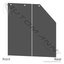 Black Poly Angled Mud Flap - Universal LH/RH 24" x 24" 562.022424RB