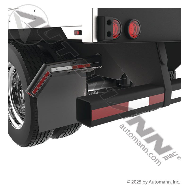 Black Poly Angled Mud Flap - Universal LH/RH 24" x 24" 562.022424RB