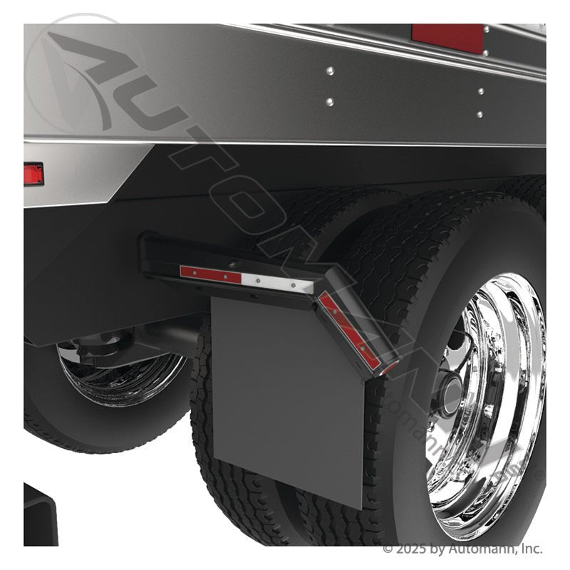 Black Poly Angled Mud Flap - Universal LH/RH 24" x 24" 562.022424RB