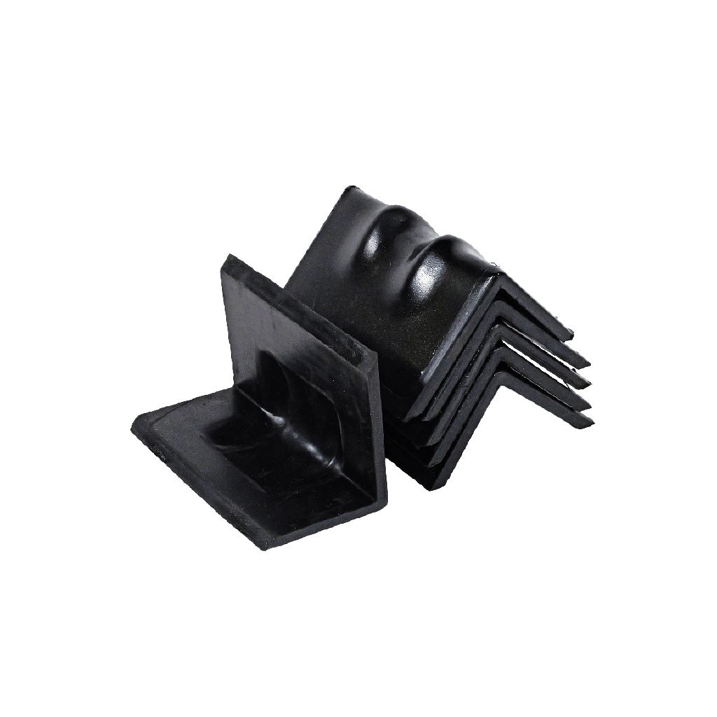 Steel Corner Protector w/ Rubber Backing - 6" x 4” Heavy-Duty Edge Guard