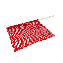 Vinyl Mesh Red Flag with 30" Wood Dowel - DOT Compliant Oversize Load Marker