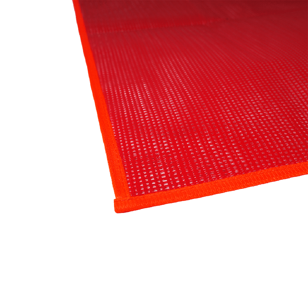 Vinyl Mesh Red Flag with Grommets - DOT Compliant Oversize Load Warning Flag