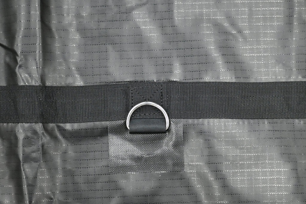 6' Drop Super Vinyl Lumber Tarp - 20’ x 27’ Heavy-Duty Black Flatbed Tarp