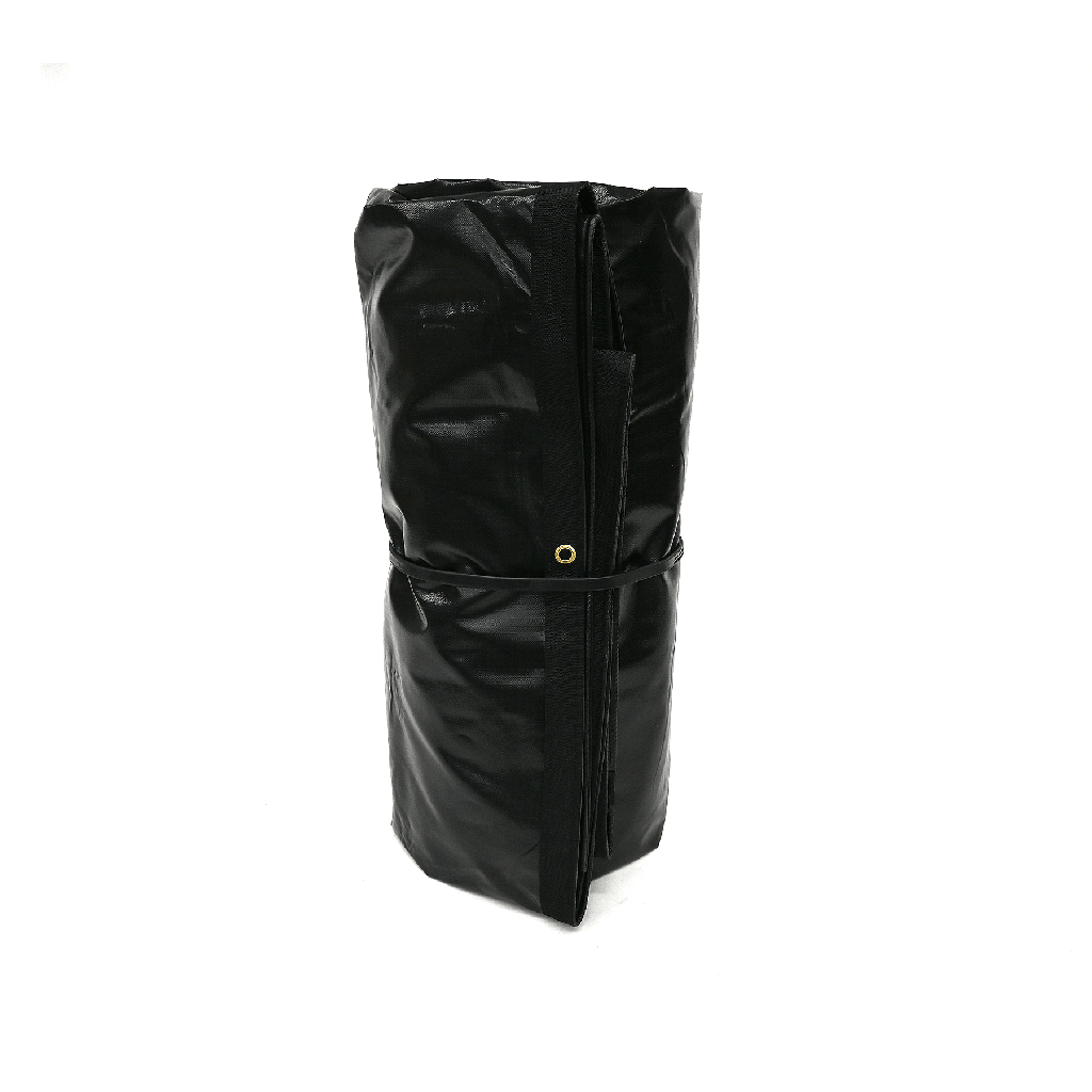 6' Drop Super Vinyl Lumber Tarp - 20’ x 27’ Heavy-Duty Black Flatbed Tarp