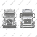 Volvo VNL Door Mirror Cover Replacement - 2004-2025 Passenger Chrome - 23836104