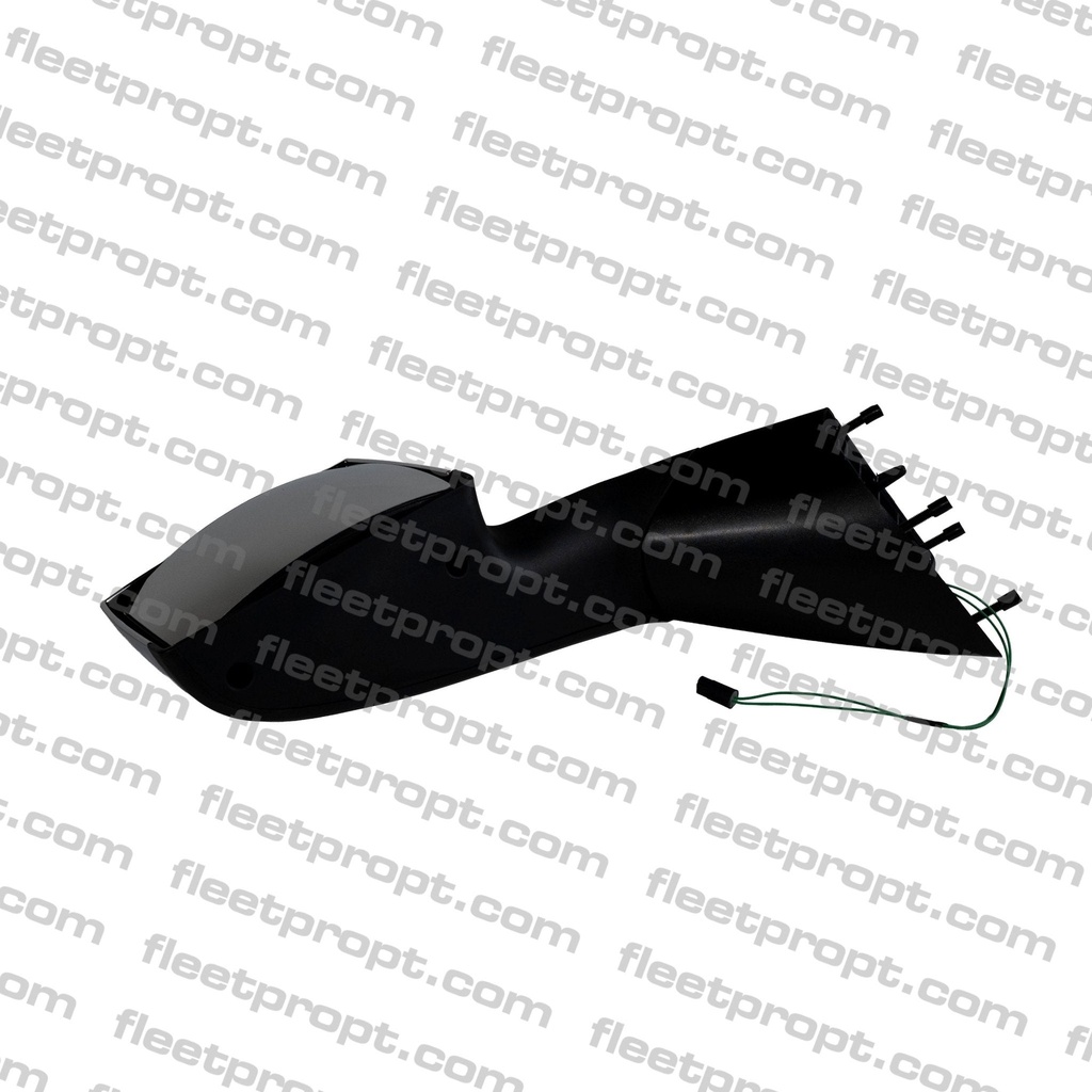 Volvo VNL Hood Mirror (2018–2025 Gen 3) – Passenger Side Chrome & Black Heated Assembly – Replaces 84723683