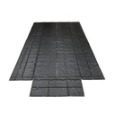 4' Drop Super Vinyl Tarp - 16’ x 27’ Heavy-Duty Black Lumber Tarp