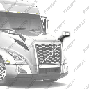 LH Hood Mirror Volvo VNL Chrome & Black with Heat – 2018-2025 (Gen 3) Driver Side OEM Replacement 84723681